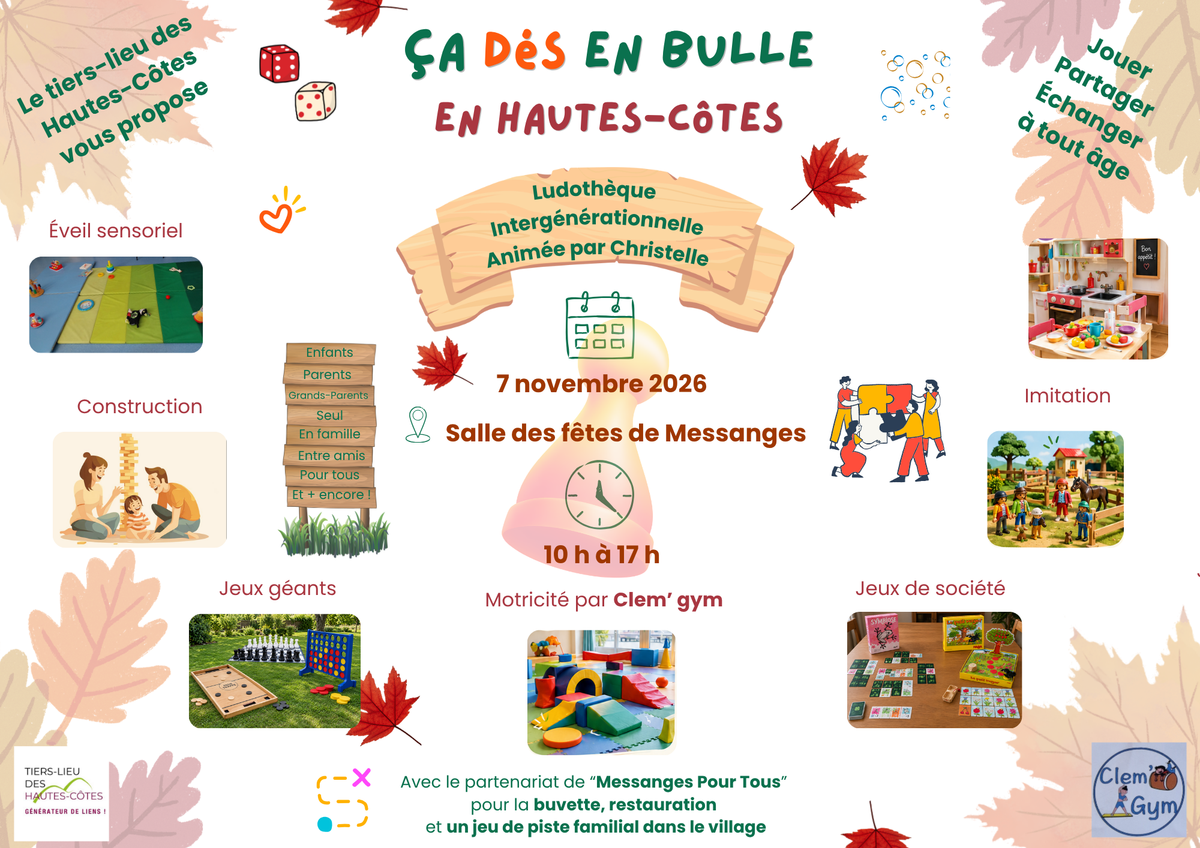 Ça Dés en Bulle en Hautes-Côtes — le 7 novembre à Messanges
